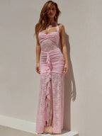 Maïa | Enchanting Halter Dress & Ruching Details