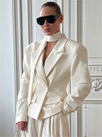 Women’s V-Neck Lace-Up Jacket