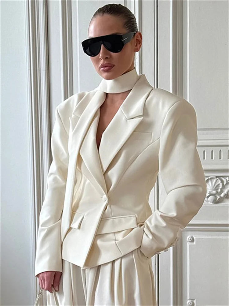 Women’s V-Neck Lace-Up Jacket