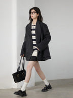 Women’s Loose Wool-Blend Blazer - Double-Breasted