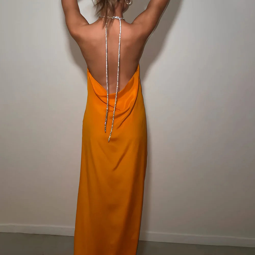 Lior | Halter Satin Dress & Summer Flow