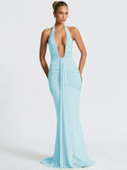 Riva | Deep V-Neck & Dazzling Drop