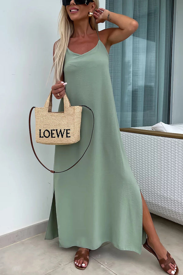 Myriam | Maxi Dress Solid Backless with Straps