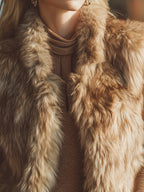 Sierra | Western stand-collar faux fur vest