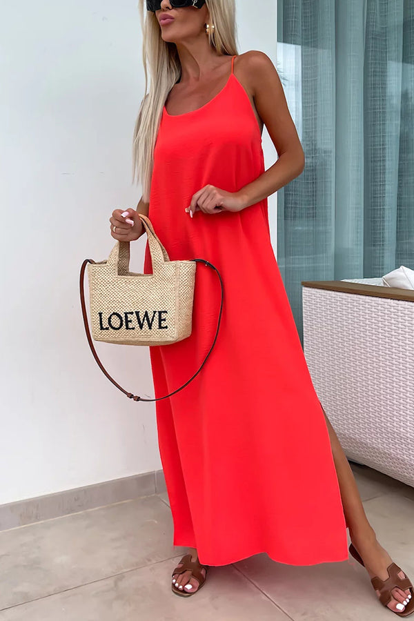 Myriam | Maxi Dress Solid Backless with Straps