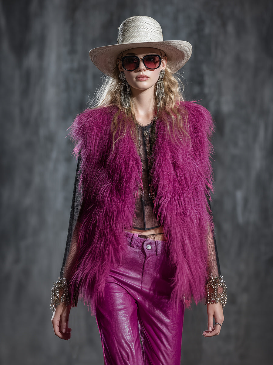 Plum Luxe | Faux fur vest - Novaesta