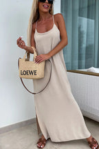Myriam | Maxi Dress Solid Backless with Straps