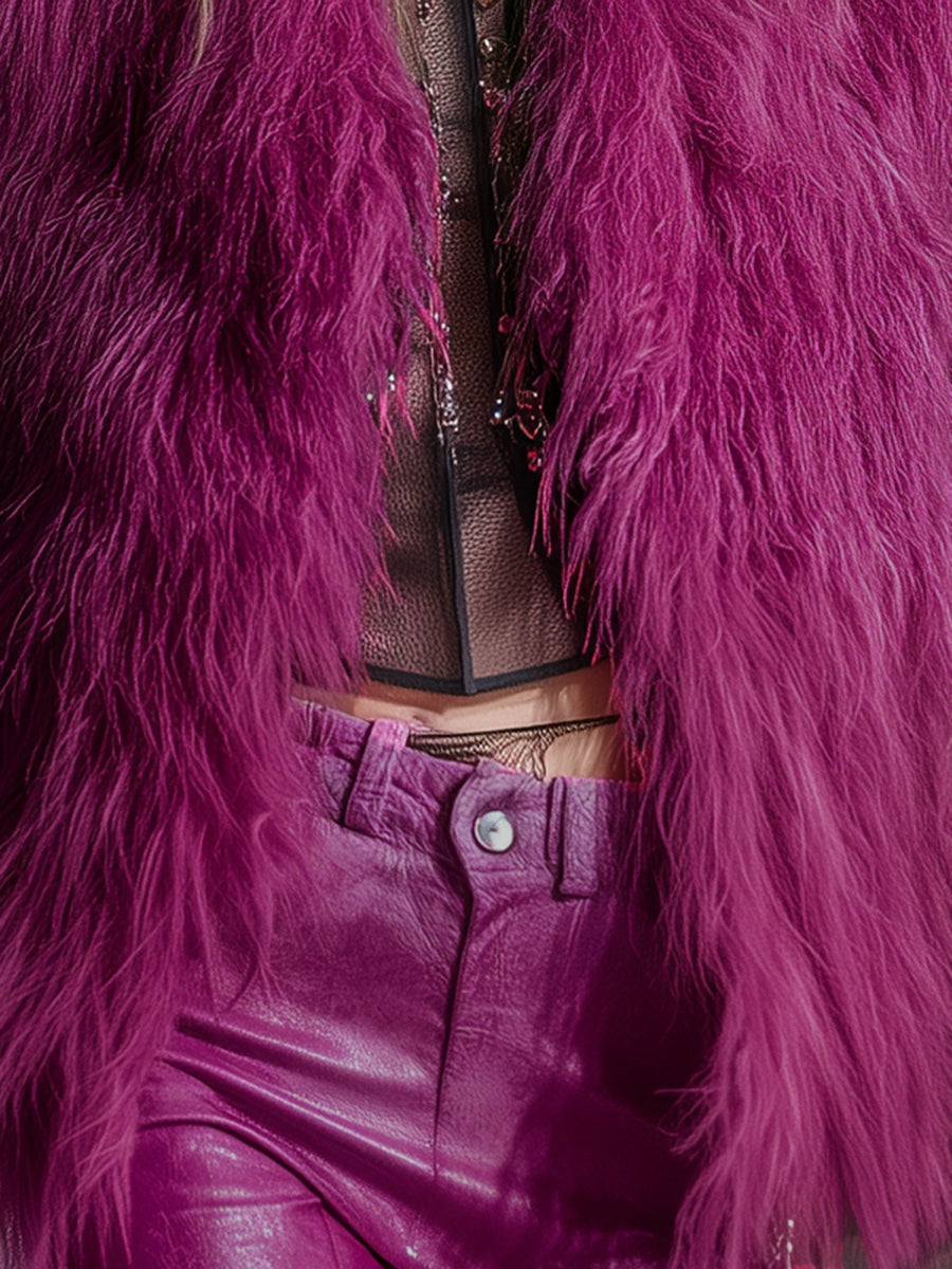 Plum Luxe | Faux fur vest - Novaesta