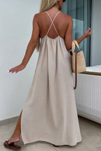 Myriam | Maxi Dress Solid Backless with Straps