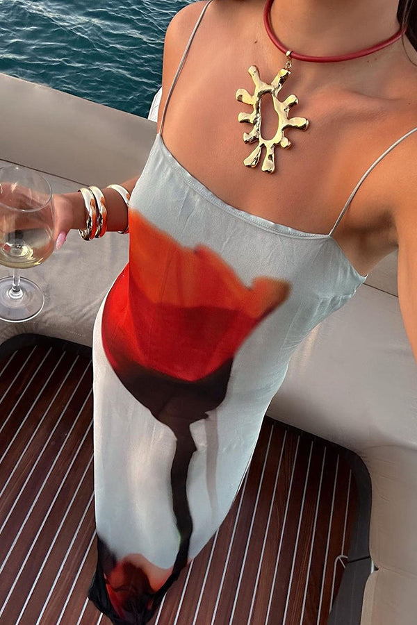 Lilou | Abstract Tulip Maxi Dress - Novaesta