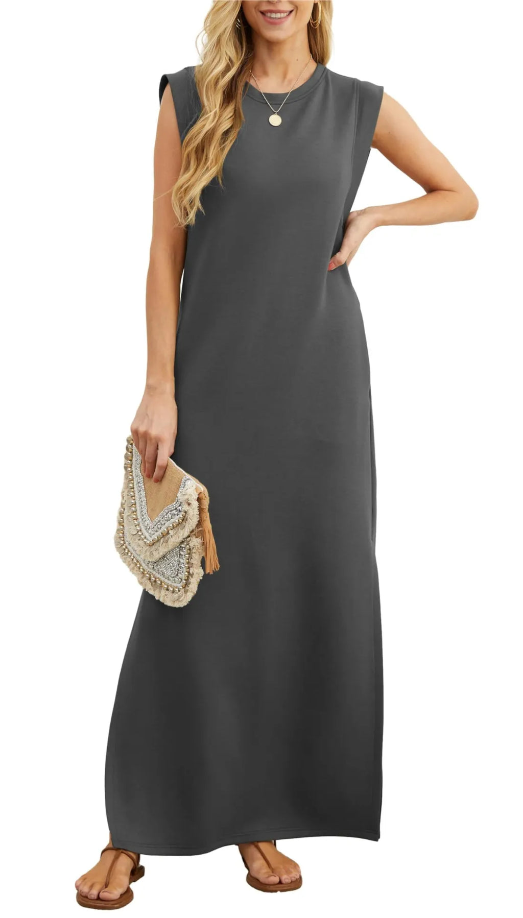 Maelis | Casual Split Maxi Dress - Novaesta