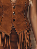 Vintage Rodeo Fringe | Brown Suede Vest