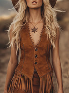 Vintage Rodeo Fringe | Brown Suede Vest